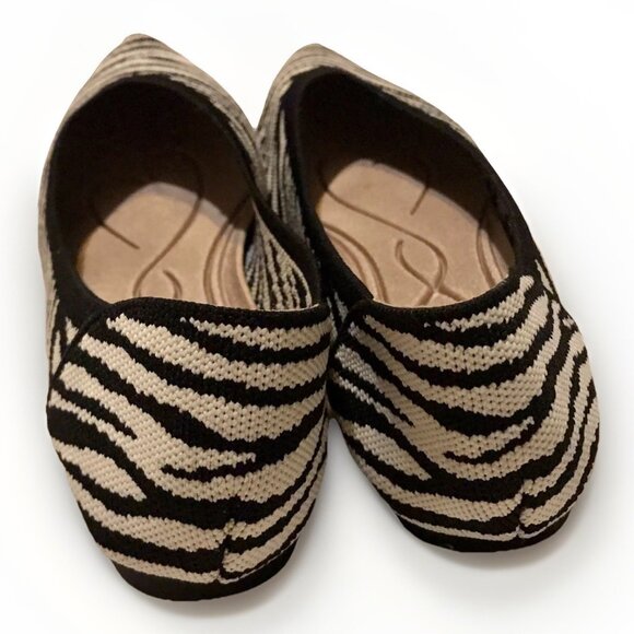 Zebra Print Flat Fashion Shoes Women Pointed Shoes Knitted Comfortable Size 9 - Picture 4 of 9